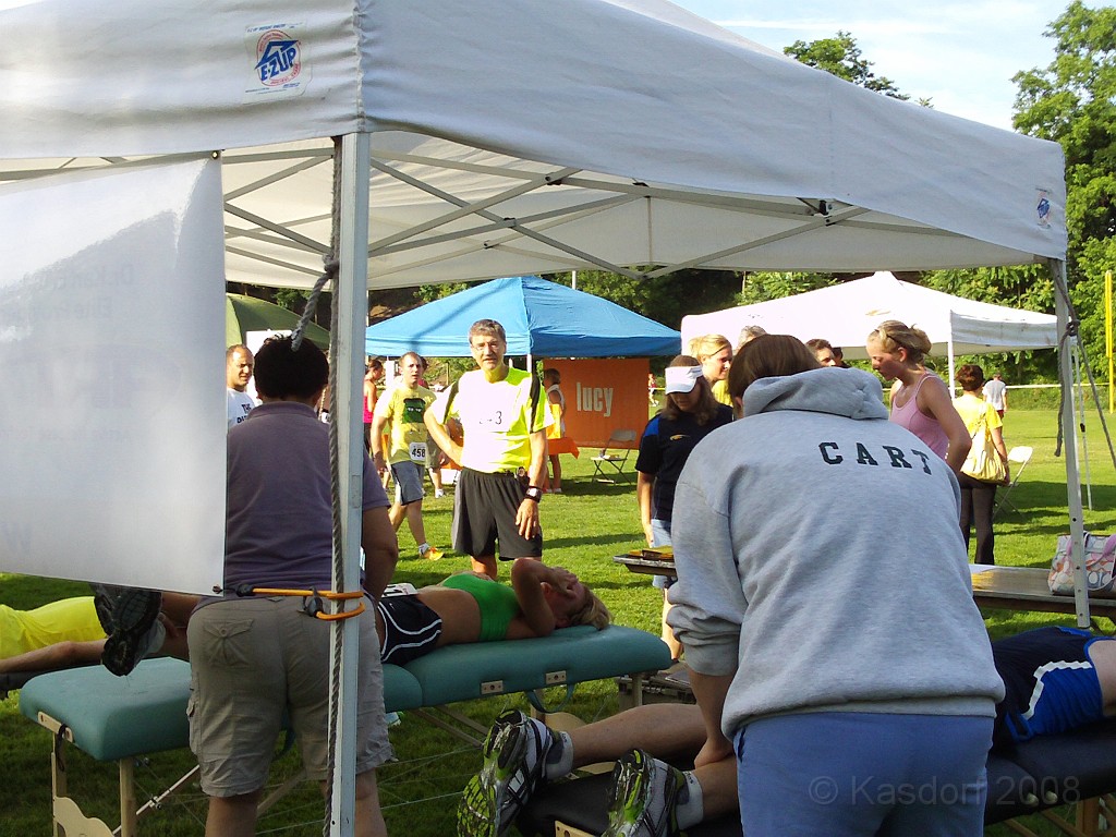 Solstice 10K 09 290.jpg - Comtemplating getting a post race massage.